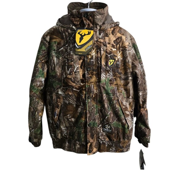 Scent Blocker Outfitter Jacket Mens Size Large Hooded Camo Hunting Apparel - Picture 1 of 16